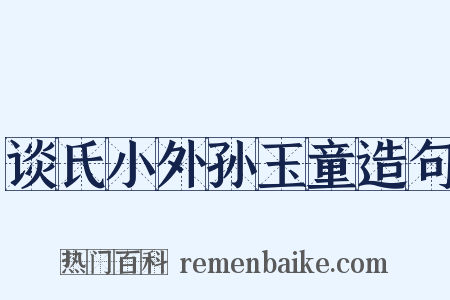 谈氏小外孙玉童造句是什么意思的图片